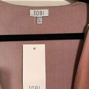 Velvet wrap maxi dress in nude/blush. Size XS, tags still on; never been worn